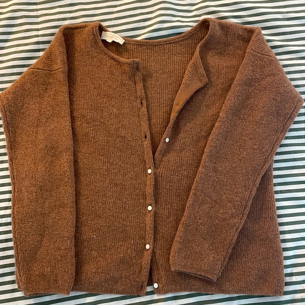 Sezane Gaspard Cardigan in camel brown Size Large